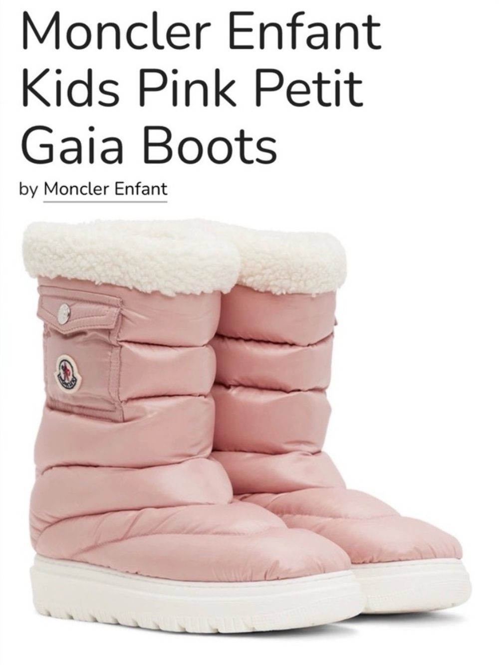 Moncler kids Gaia snow boots